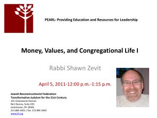 Money, Values, and Congregational Life I