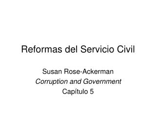 Reformas del Servicio Civil