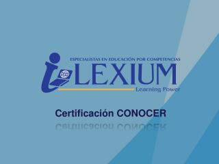 Certificación CONOCER