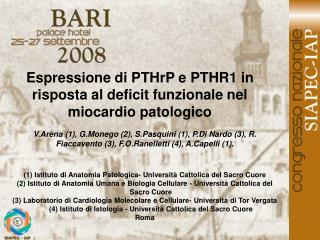 Espressione di PTHrP e PTHR1 in risposta al deficit funzionale nel miocardio patologico