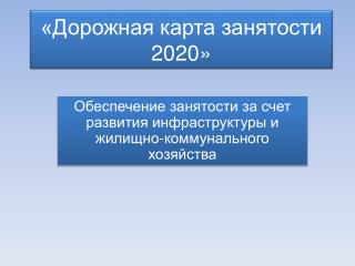 «Дорожная карта занятости 2020»