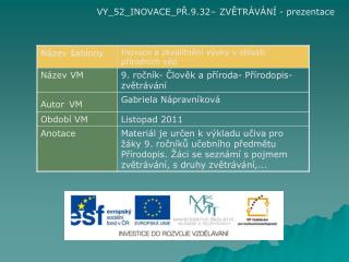 VY_52_INOVACE_PŘ.9.32– ZVĚTRÁVÁNÍ - prezentace