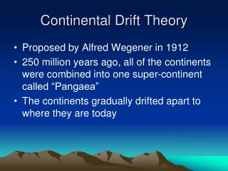 Continental Drift Theory