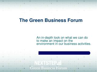 The Green Business Forum