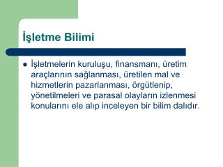 İşletme Bilimi