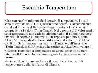 Esercizio Temperatura