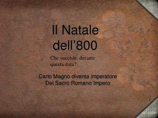 Il Natale dell ’ 800