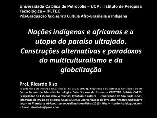 Universidade Católica de Petrópolis – UCP / Instituto de Pesquisa Tecnológica – IPETEC