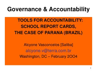 Governance &amp; Accountability