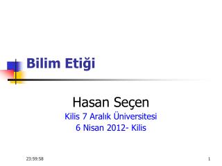 Bilim Etiği
