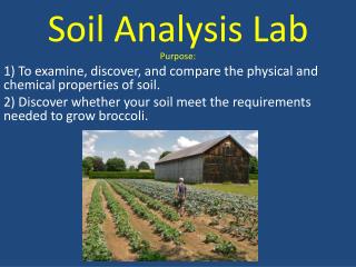 Soil Analysis Lab