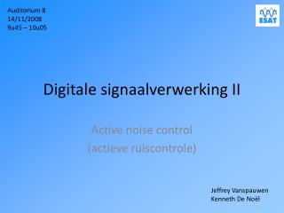 Digitale signaalverwerking II