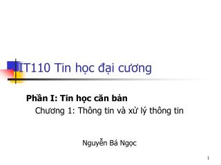 IT110 Tin học đại cương