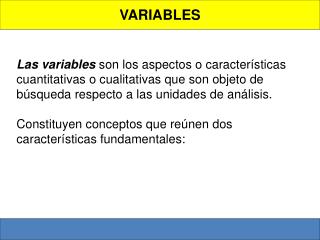 VARIABLES