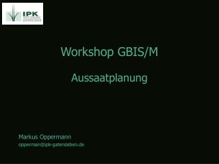 Workshop GBIS/M