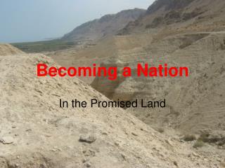 Becoming a Nation