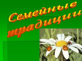 Семейные традиции