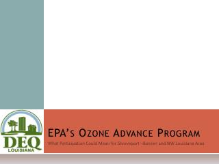 EPA’s Ozone Advance Program