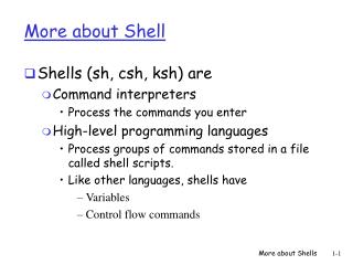 More about Shell