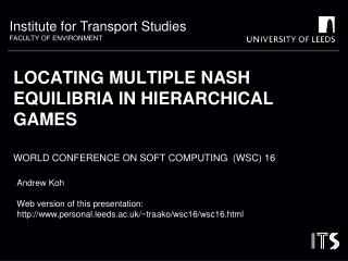 LOCATING MULTIPLE NASH EQUILIBRIA IN HIERARCHICAL GAMES