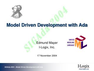 Model Driven Development with Ada