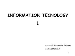 INFORMATION TECNOLOGY 1