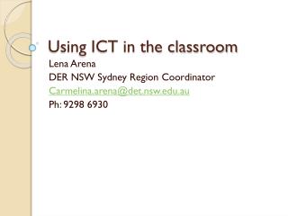 Using ICT in the classroom