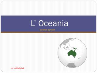 L’ Oceania c aratteri generali