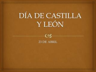 DÍA DE CASTILLA Y LEÓN