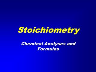 Stoichiometry