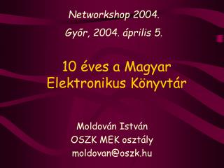 10 éves a Magyar Elektronikus Könyvtár