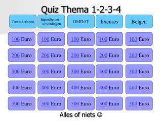 Quiz Thema 1-2-3-4