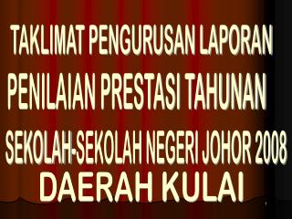 TAKLIMAT PENGURUSAN LAPORAN