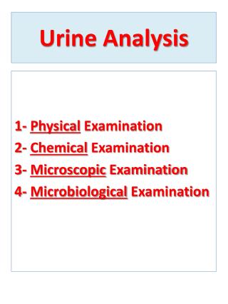 Urine Analysis