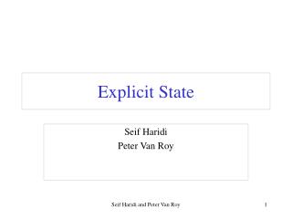 Explicit State