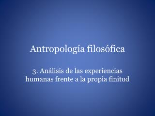 Antropología filosófica