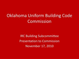 Oklahoma Uniform Building Code Commission