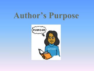 Author’s Purpose