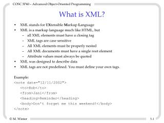 What is XML?