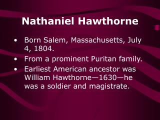 Nathaniel Hawthorne