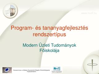 Program- és tananyagfejlesztés rendszertípus