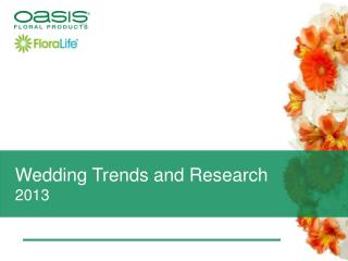 Wedding Trends and Research 2013