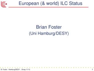 European (&amp; world) ILC Status