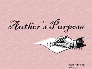 Author’s Purpose