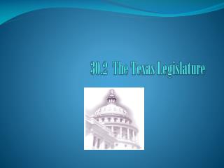 30.2 The Texas Legislature