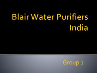 Blair Water Purifiers India