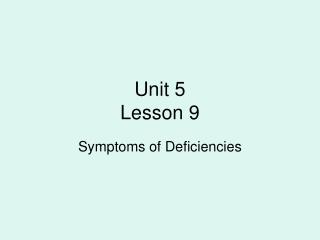 Unit 5 Lesson 9