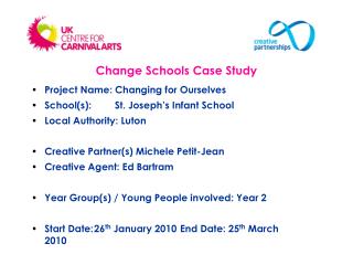 Project Name: Changing for Ourselves School(s): 	St. Joseph’s Infant School