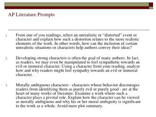 AP Literature Prompts