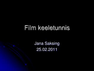 Film keeletunnis